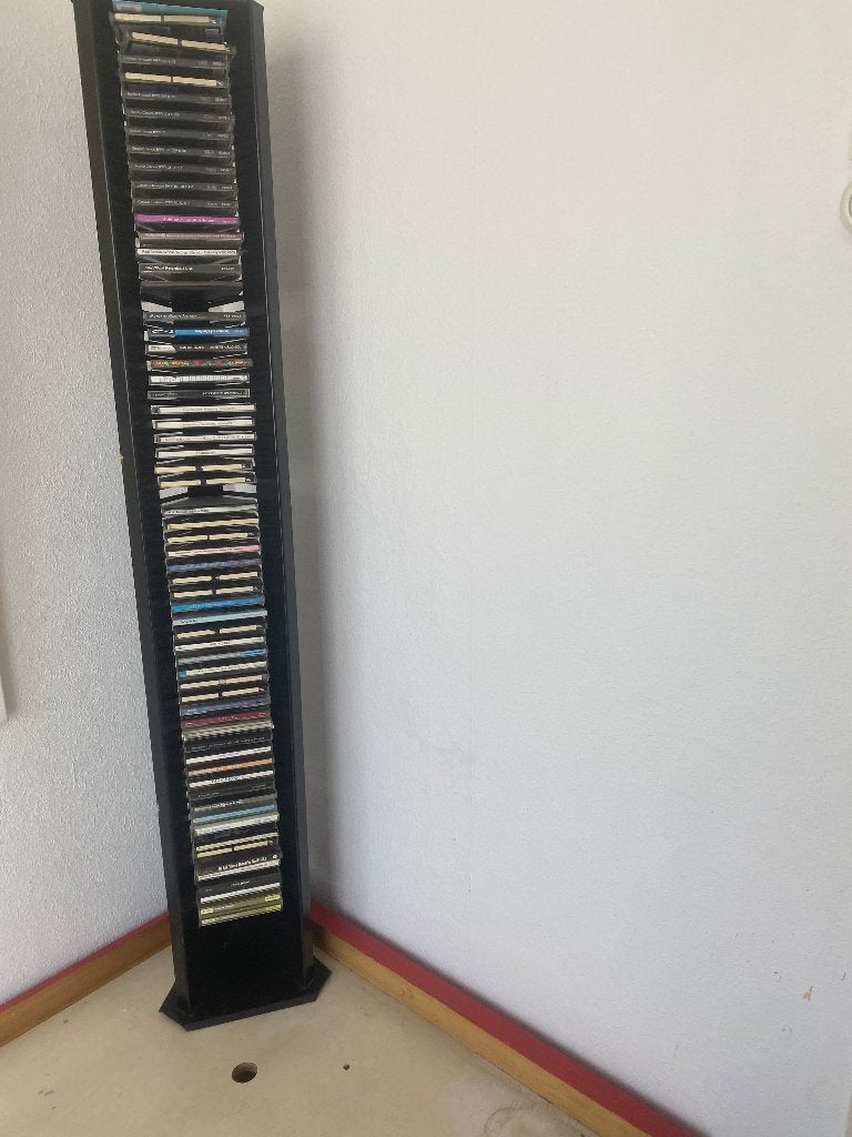 cd rek, Huis en Inrichting, Woonaccessoires | Cd- en Dvd-rekken, Ophalen, Gebruikt, Metaal, 25 tot 75 discs
