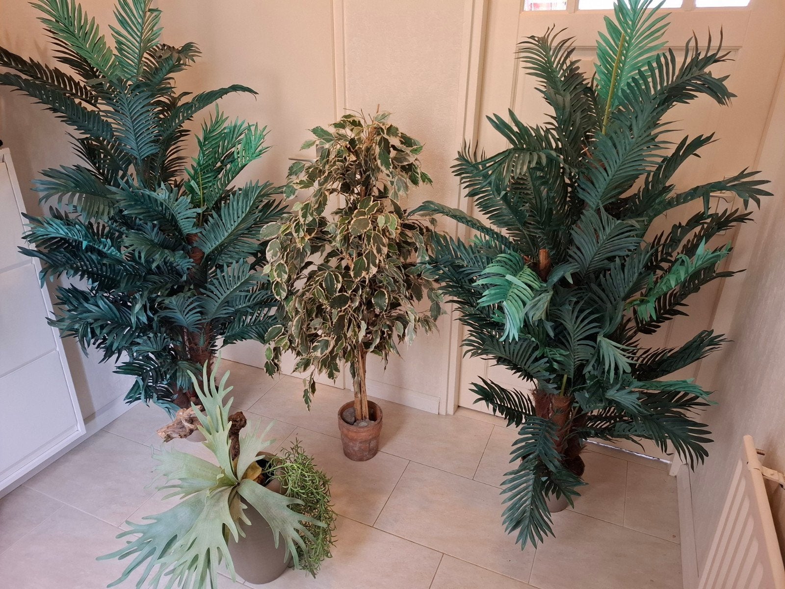 kunstplanten 4 stuks, Huis en Inrichting, Woonaccessoires | Kunstplanten en Kunstbloemen, Ophalen, Gebruikt, Kunstplant, Binnen