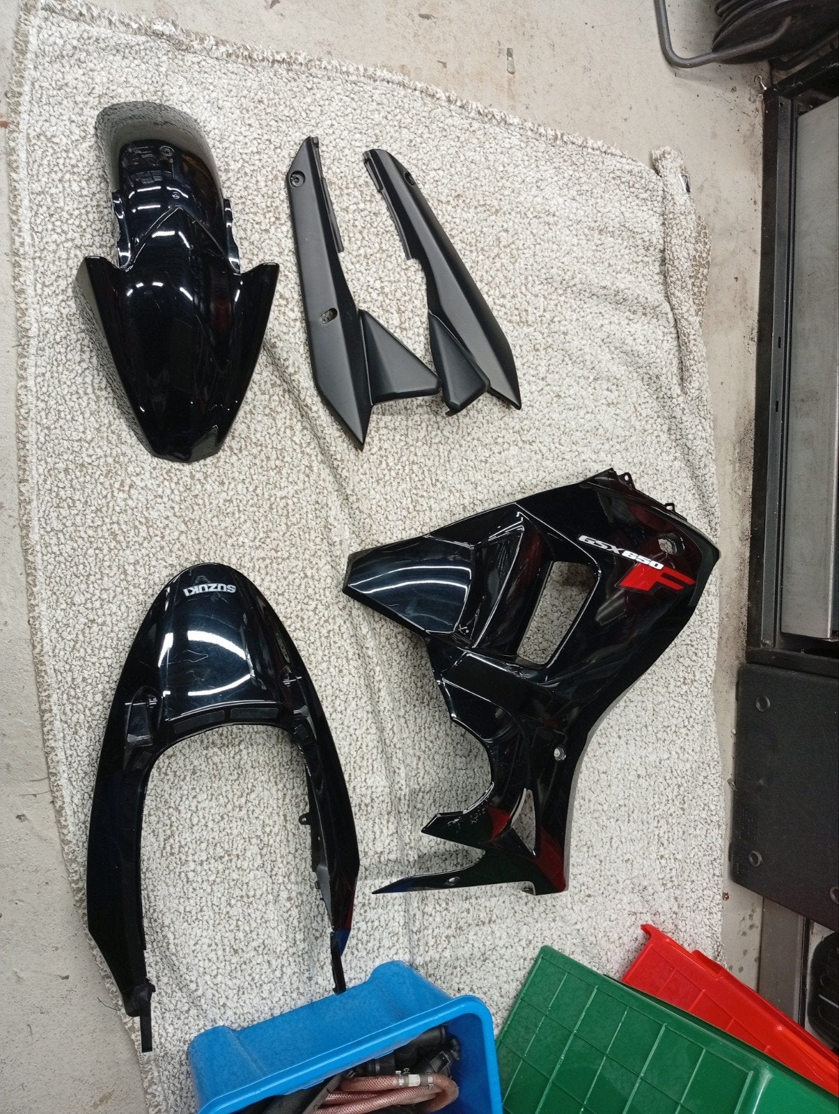 Kappen set Suzuki GSXF 650 - Zwart, Ophalen of Verzenden, Gebruikt