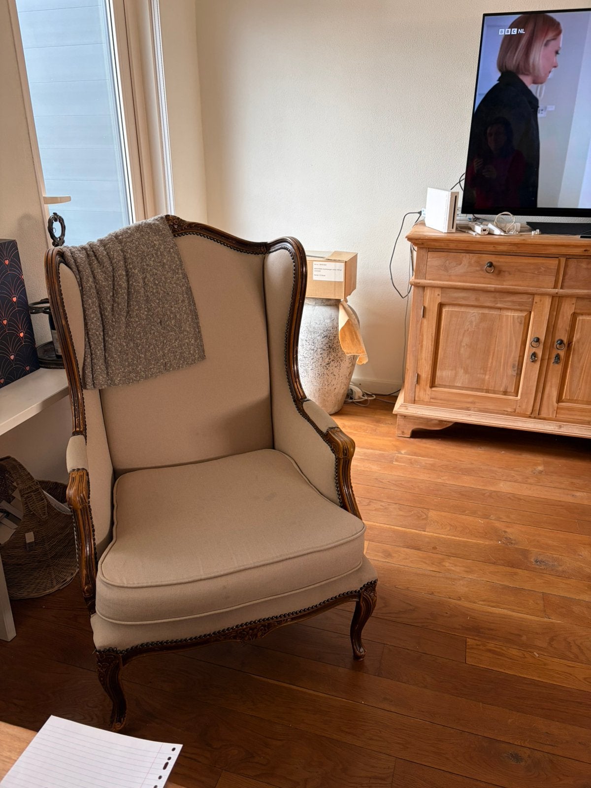 Leuke fauteuil, Huis en Inrichting, Ophalen, Zo goed als nieuw, 75 tot 100 cm, 50 tot 75 cm