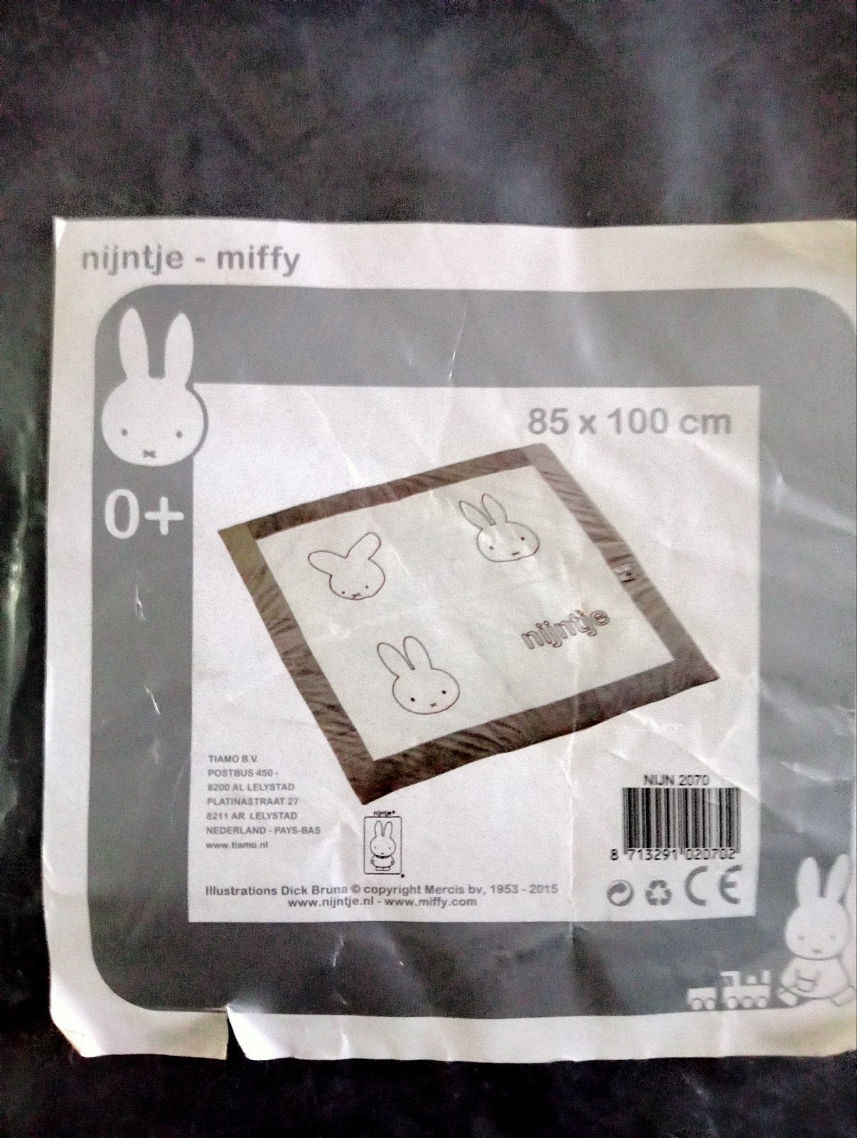 Nijntje Miffy Speelkleed / Boxkleed 85x100 cm, Ophalen of Verzenden