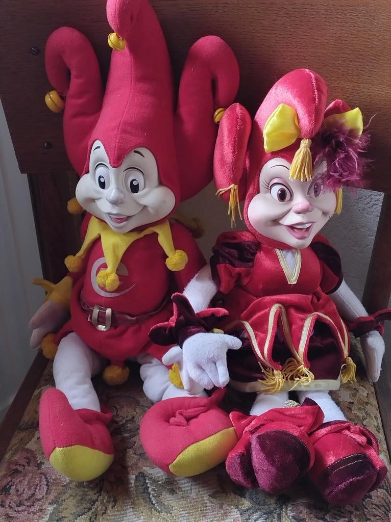 Grote Efteling Pardoes en Pardientje poppen, Ophalen, Gebruikt, Beeldje of Poppetje