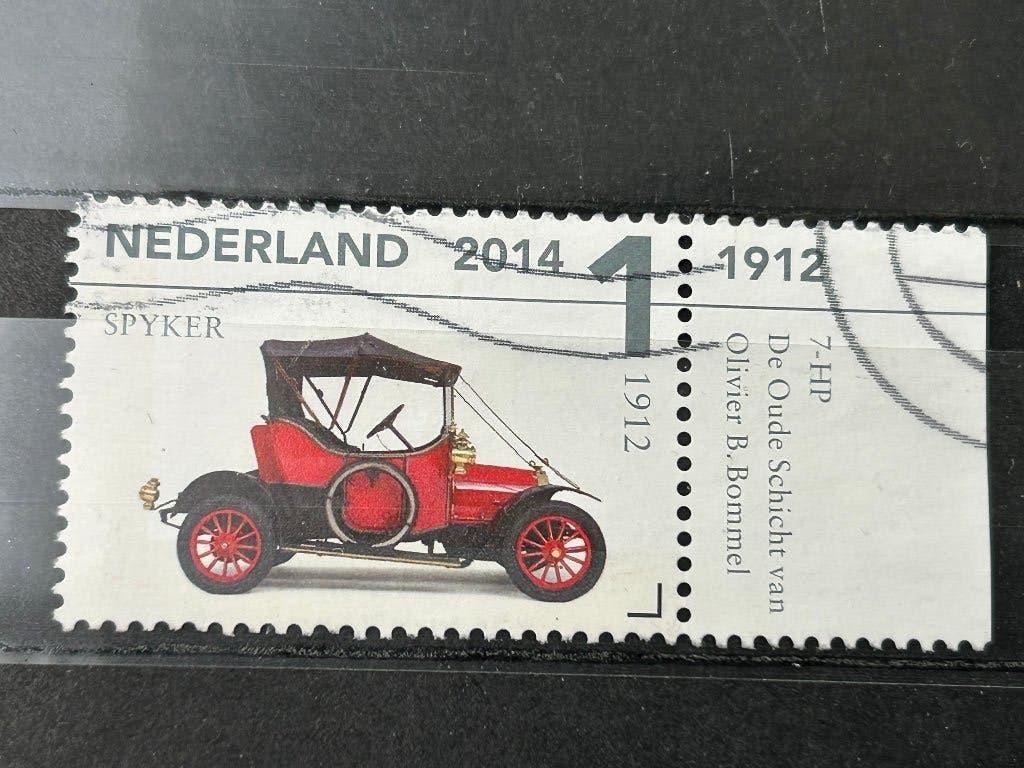 Nederland 2014. Zegel met tab. Auto. Spyker 1912., Ophalen of Verzenden, Na 1940, Gestempeld
