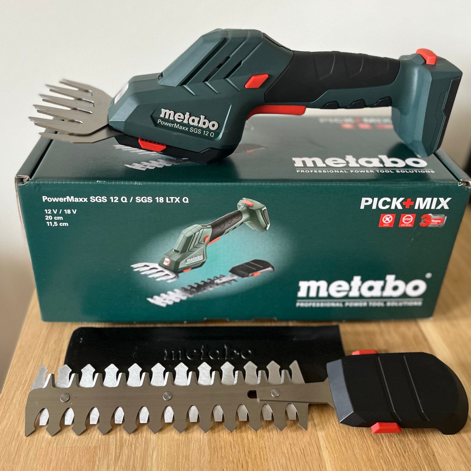 Metabo PowerMaxx SGS 12 Q Accu Gras- en Struikschaar, Ophalen of Verzenden, Zo goed als nieuw, Accu