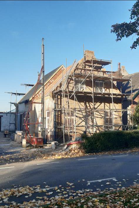 Bouwsteiger, Doe-het-zelf en Verbouw, Steigers, Ophalen, Gebruikt, Gevelsteiger, 5 meter of hoger
