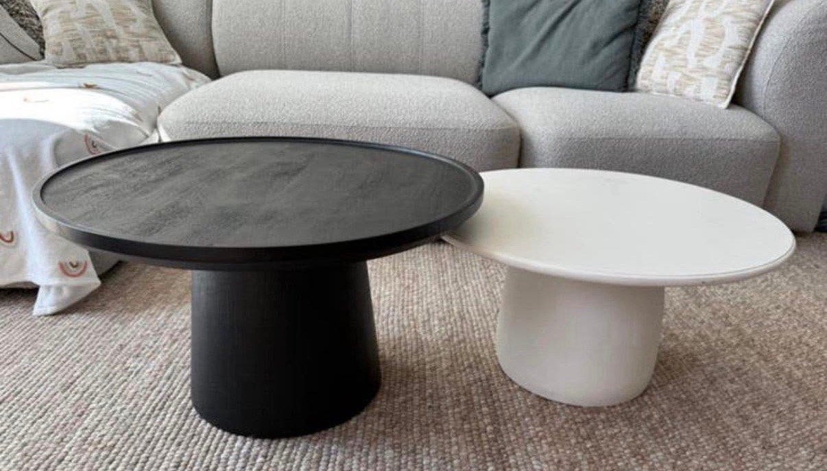 Salontafel rond zwart eiken - model Ron, Huis en Inrichting, Tafels | Salontafels, Ophalen