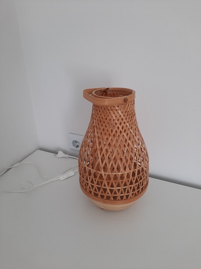 Tafellamp, bamboe - handgemaakt, 36 cm, Ophalen of Verzenden, Nieuw, IKEA, Handgemaakt