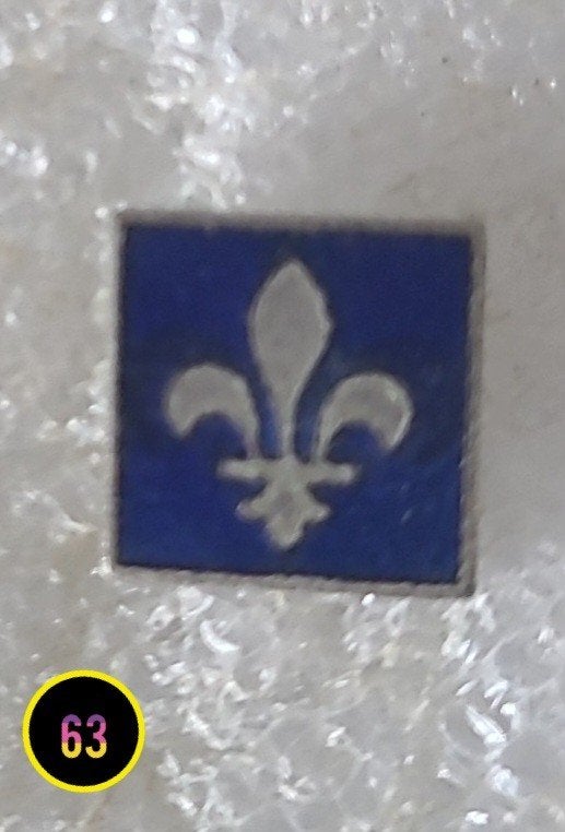 Pin met Fleur de Lis - Blauw en Zilver, Verzenden, Gebruikt, Overige onderwerpen, Speldje of Pin