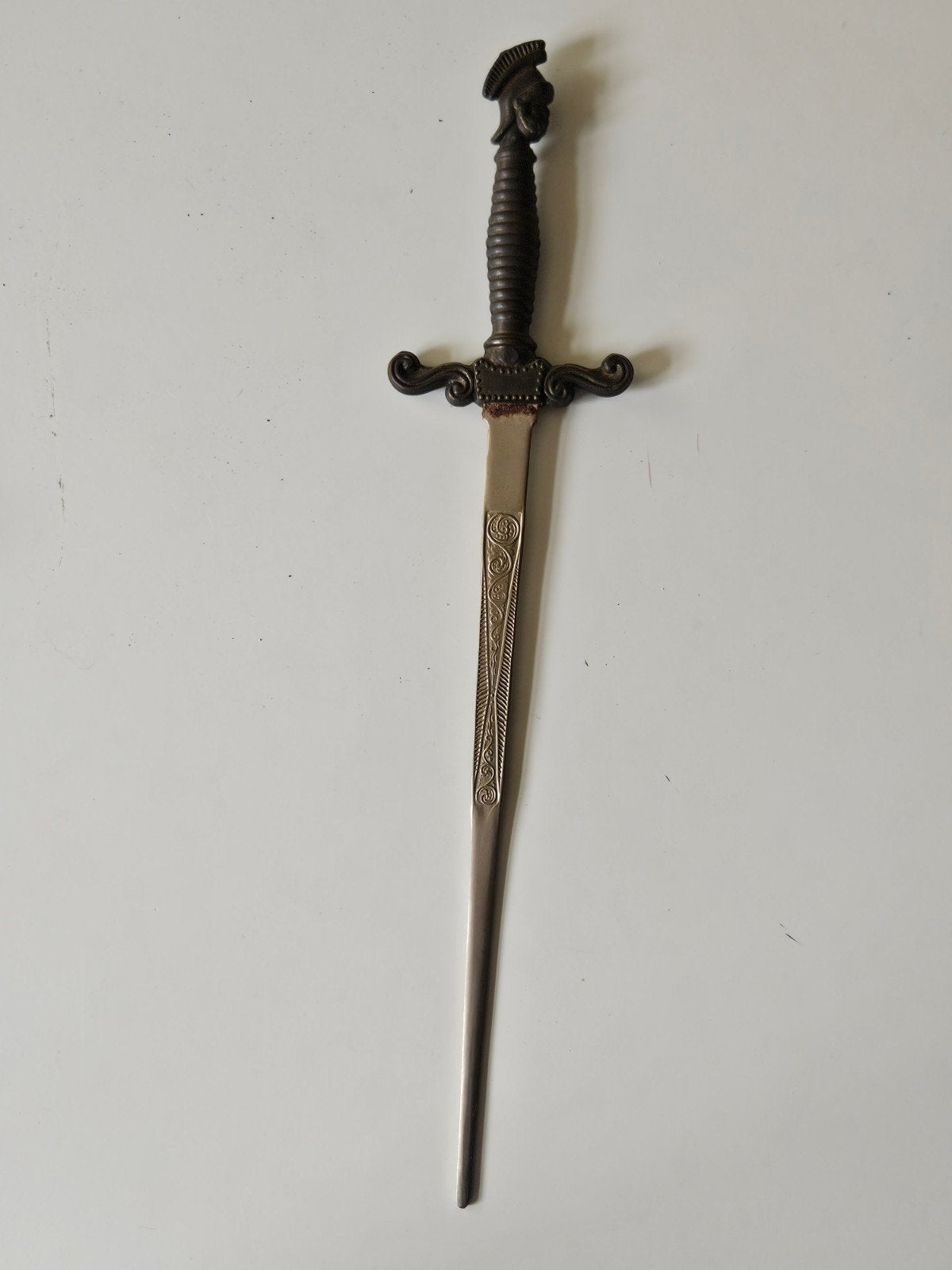 Antieke brievenopener met Romeinse helm, Ophalen of Verzenden