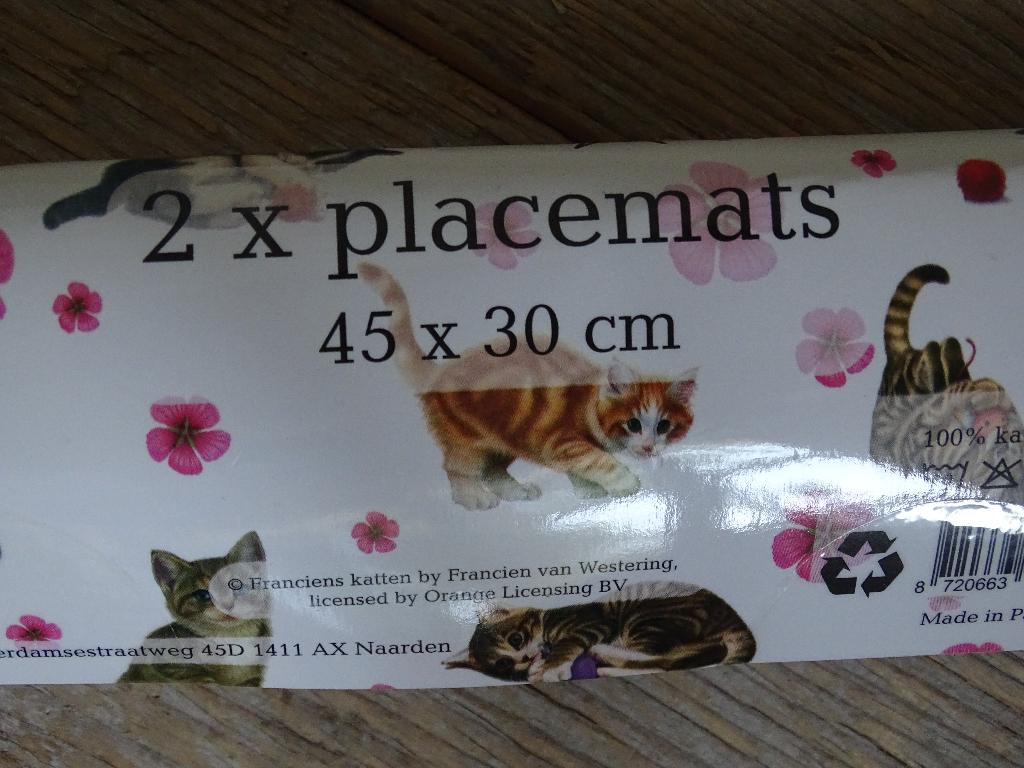 Placemats, FRANCIEN KATTEN, nieuw, Overige materialen, Overige typen, Nieuw, Ophalen of Verzenden