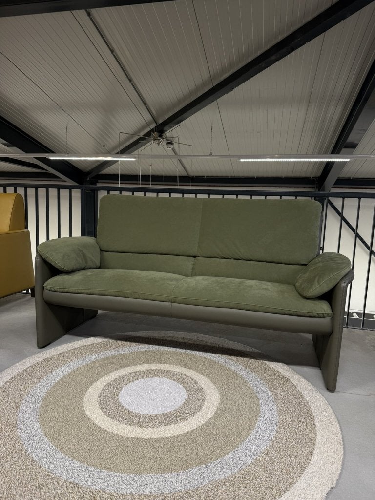 Nieuw Leolux Evidence Catalpa 2,5 zits bank Groen Stof leer, Leolux, Info@leolux.nl, 150 tot 200 cm, 75 tot 100 cm