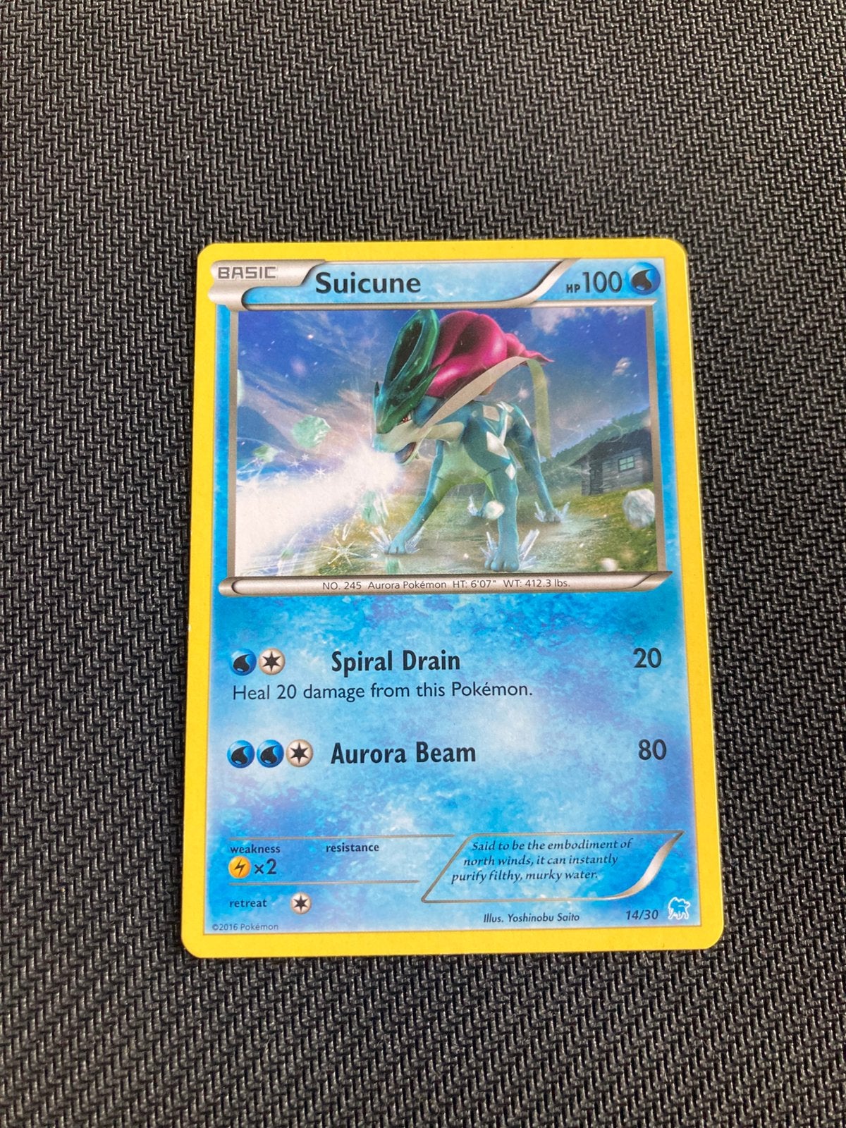 Pokemon kaart Suicune, Ophalen of Verzenden, Zo goed als nieuw