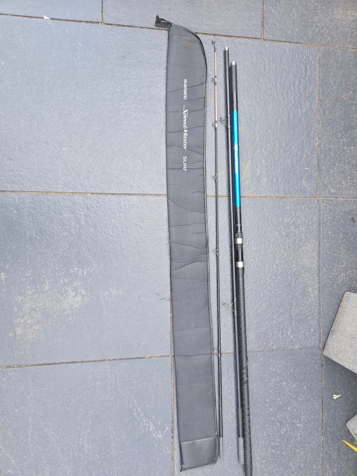 shimano speedmaster 450cm zeehengel, Ophalen of Verzenden, Gebruikt, Werphengel