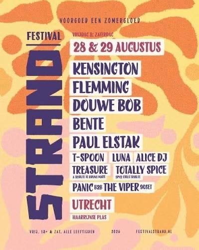 2 tickets Strand Festival 2026 zaterdag 29 augustus, Twee personen