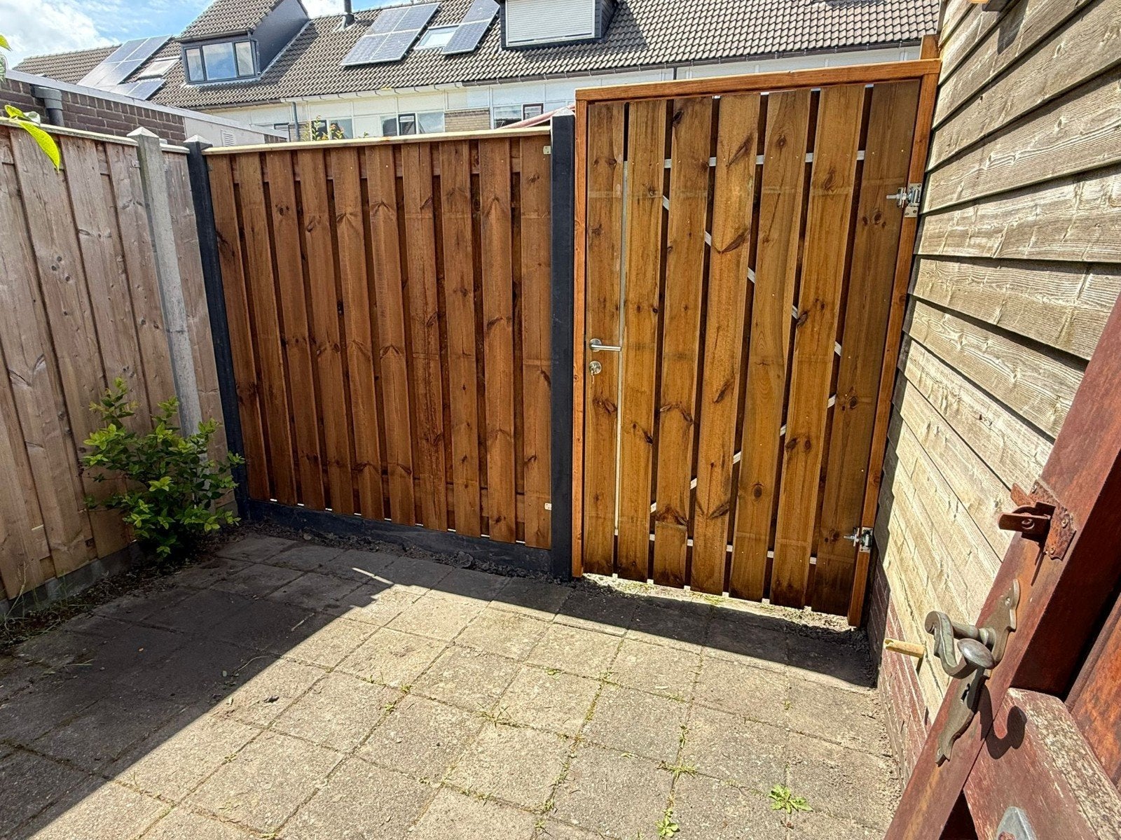 Bobivix poortdeur op ijzeren frame 100 bij 180 nu  €120,00, Ophalen, Nieuw, Draaipoort, 150 tot 200 cm