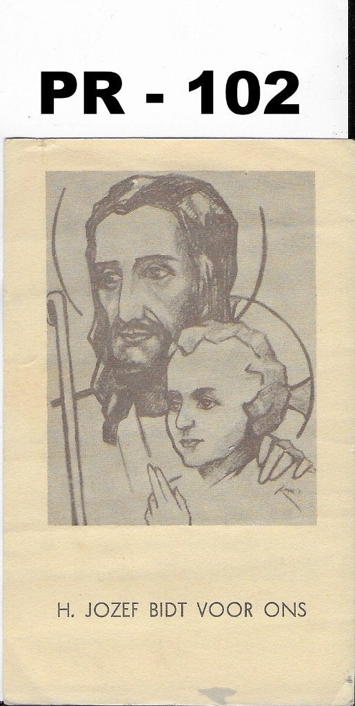 So117 prentje pr102 noveengebed ter ere van sint jozef, Ophalen of Verzenden, Zo goed als nieuw, Kaart of Prent