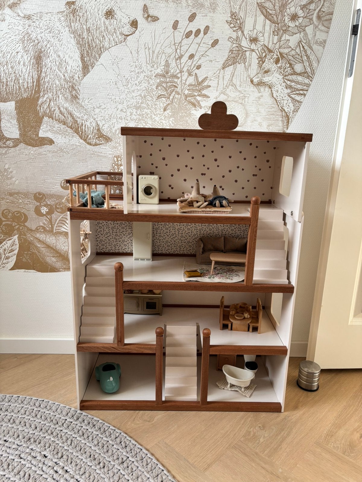 Petite Amelie poppenhuis beige walnoot NIEUW excl maileg, Ophalen, Nieuw, Poppenhuis