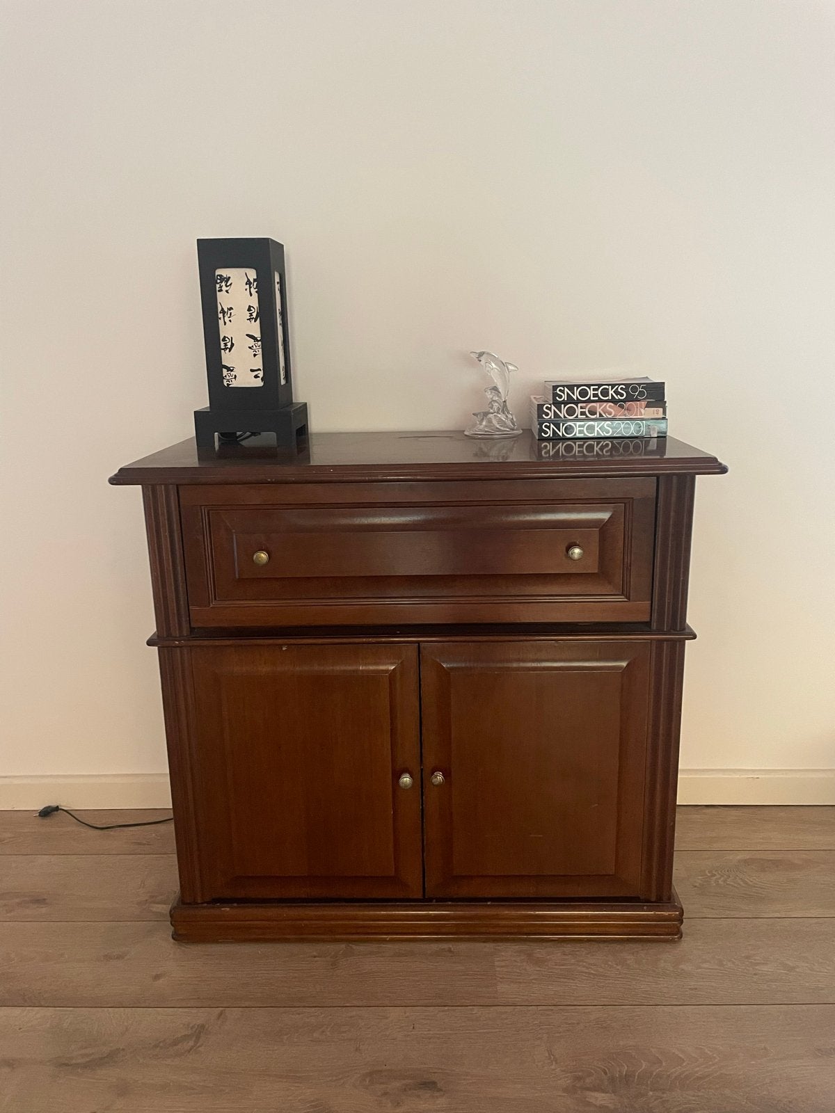 Vintage Donkerhouten Kast / Secretaire met Klassieke Details, Ophalen of Verzenden, Gebruikt