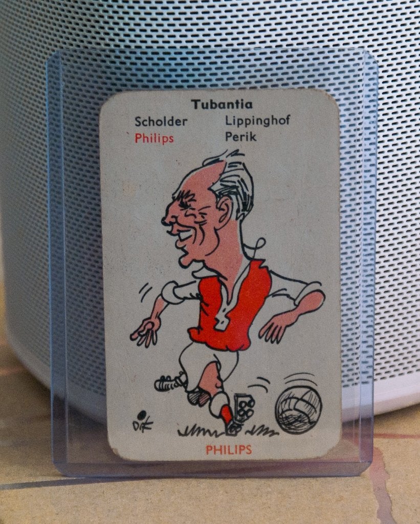 Philips, Tubantia - DB 1e Divisie kwartet 1958, Ophalen of Verzenden, Gebruikt, Overige binnenlandse clubs, Poster, Plaatje of Sticker