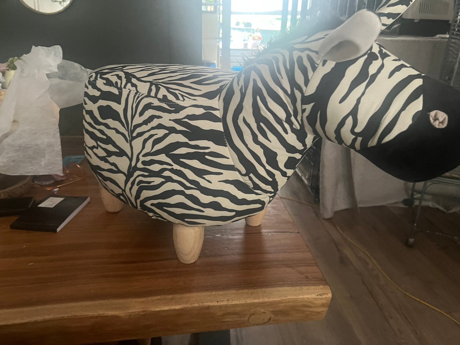 Zebra kinderpoef, Ophalen of Verzenden, Zo goed als nieuw, Rechthoekig, Minder dan 50 cm