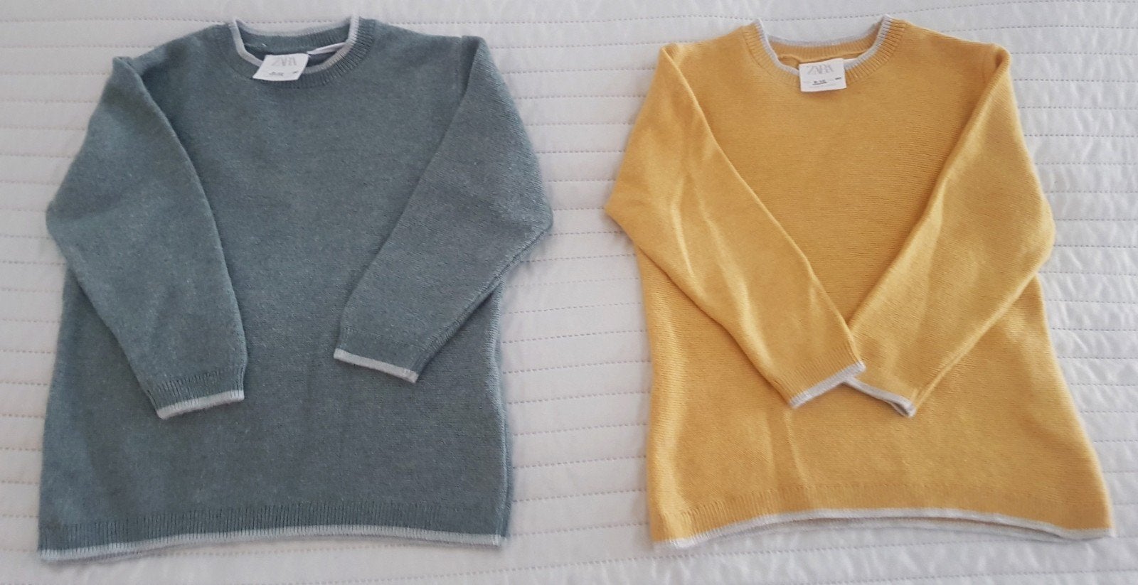 Zara longsleeve trui maat 80 baby kleding geel grijs truien, Gebruikt, Zara, Jongetje, Truitje of Vestje