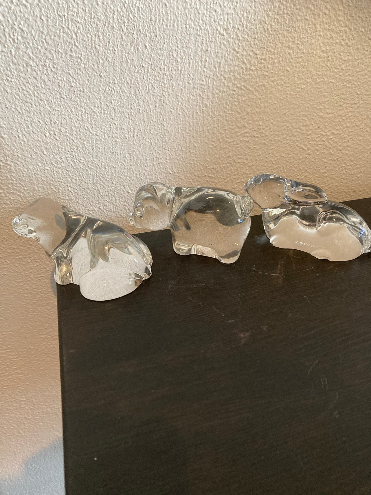 Villeroy & Boch Kristal Dierenbeeldjes: Varken, Haas, Kikker, Ophalen of Verzenden
