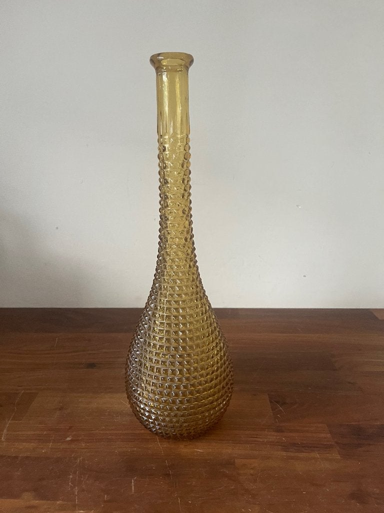 Vintage Empoli Genie Bottle – amber glas, Ophalen of Verzenden