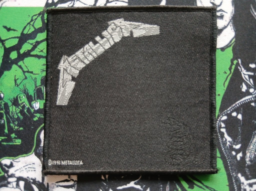 METALLICA vrij zeldzame 1991 patch 123 -10.5 x 9.5 cm, Ophalen of Verzenden, Nieuw, Kleding