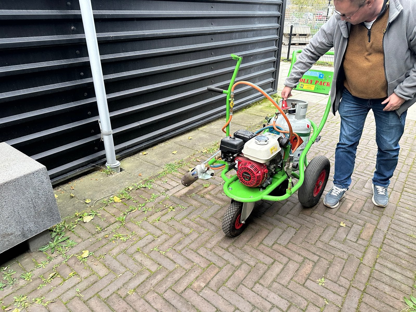 Weed Control Air Trolley Pack hetelucht onkruidbrander, Ophalen, Gebruikt