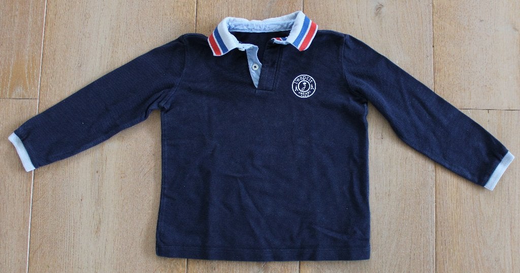 Longsleeve polo van Jacadi maat 6 / 116, Gebruikt, Jacadi, Ophalen of Verzenden, Shirt of Longsleeve