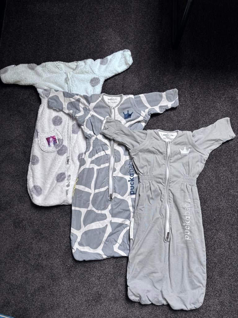 Puckababy slaapzakken 0-6 maanden. Per stuk €25, Ophalen, Zo goed als nieuw, Minder dan 70 cm, Slaapzak