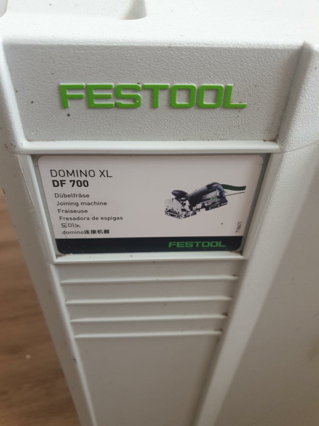 Festool DOMINO XL DF 700 EQ-Plus + 3 frezen en deuvels, Ophalen, Lamellenfrees, Zo goed als nieuw, Festool