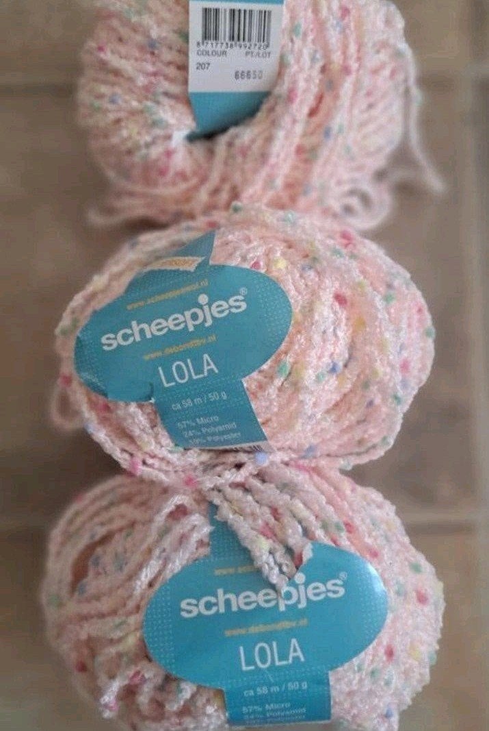 Scheepjes Lola Roze Garen - 3 Bollen, Ophalen of Verzenden, Nieuw, Breien of Haken, Wol of Garen