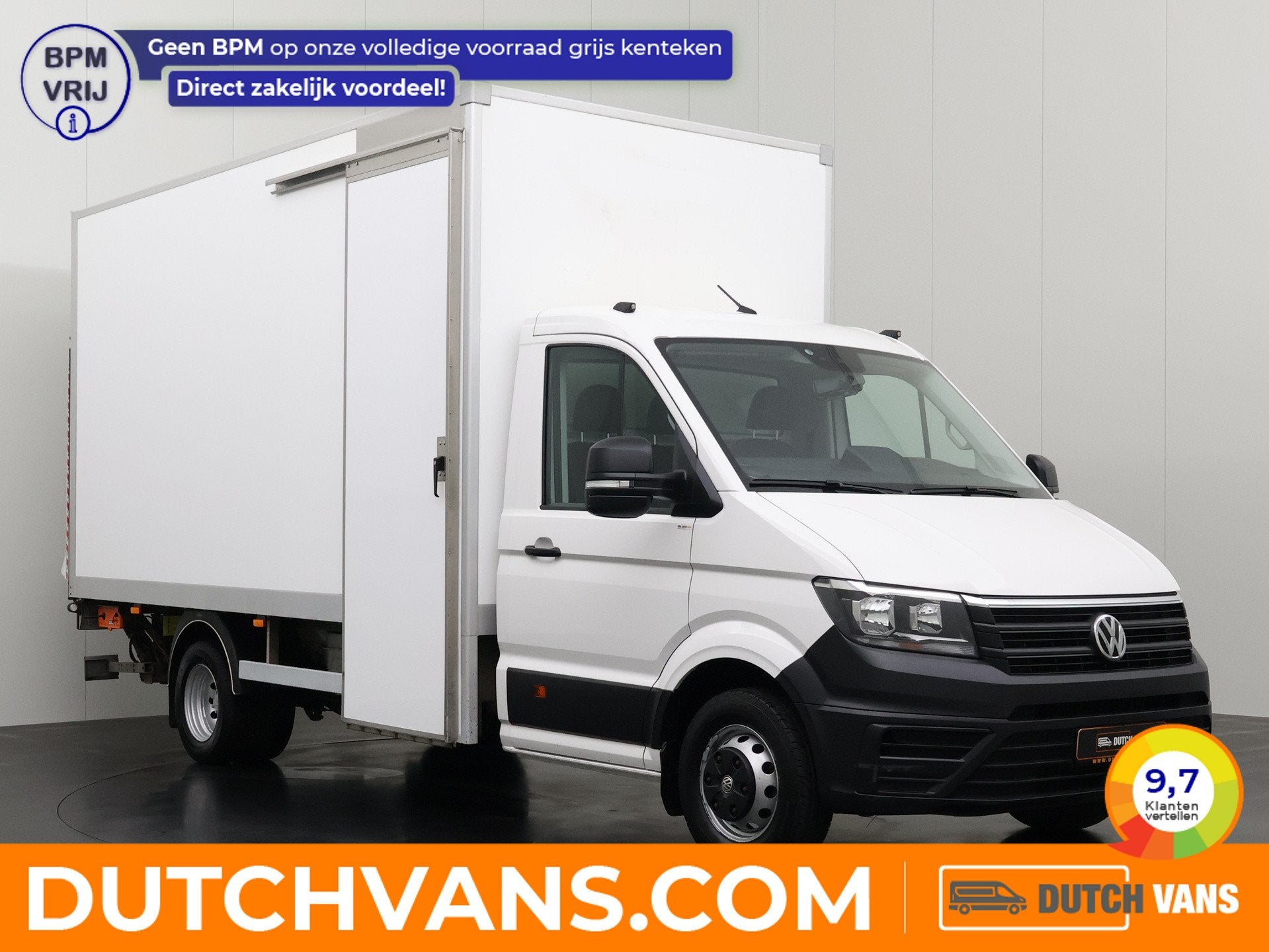 Volkswagen Crafter 2.0TDi 177PK Automaat Bakwagen+Laadklep |, Auto's, Bestelauto's, Automaat, Stof, Zwart, Volkswagen