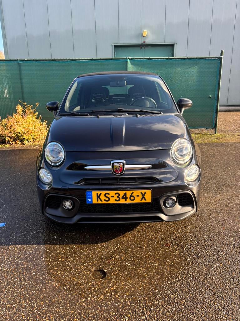 Fiat Abarth 595 Cabrio 1.4 T-Jet, Auto's, Cabriolet, Zwart, Handgeschakeld, Particulier