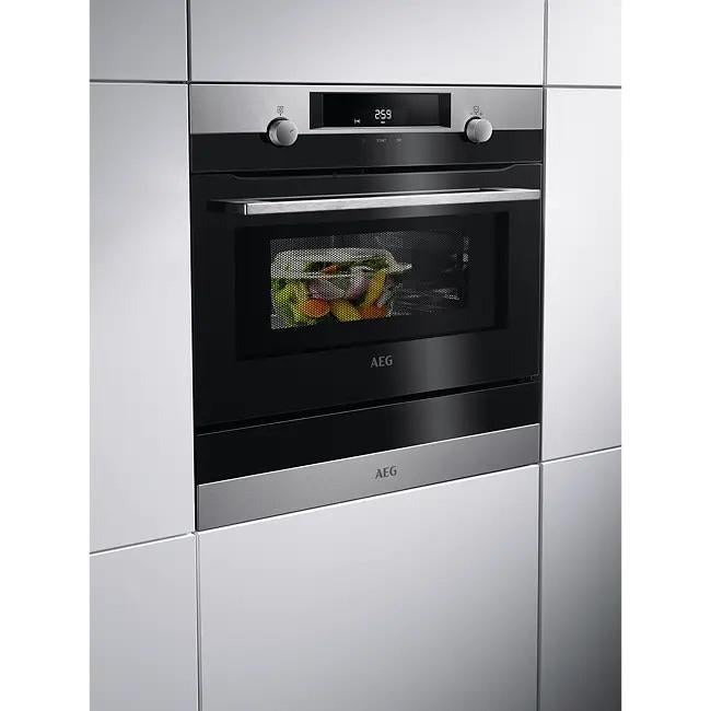 AEG KMK565000M compacte oven met magnetron, Ophalen, Zo goed als nieuw, Magnetronfunctie