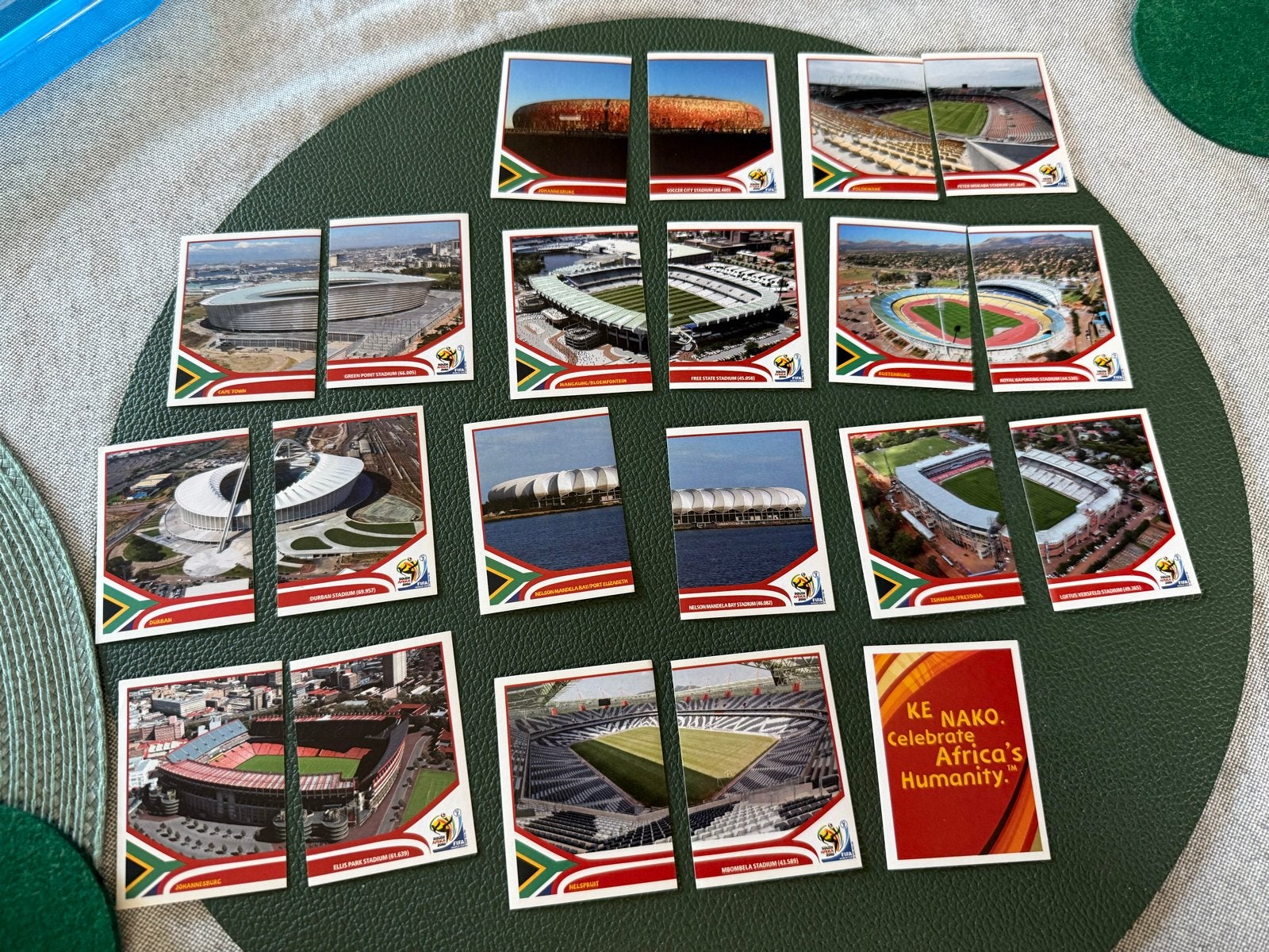 Panini WK 2010 Zuid-Afrika Stadion Puzzel Kaartjes, Ophalen of Verzenden, Zo goed als nieuw, Overige sporten, Spelerskaart
