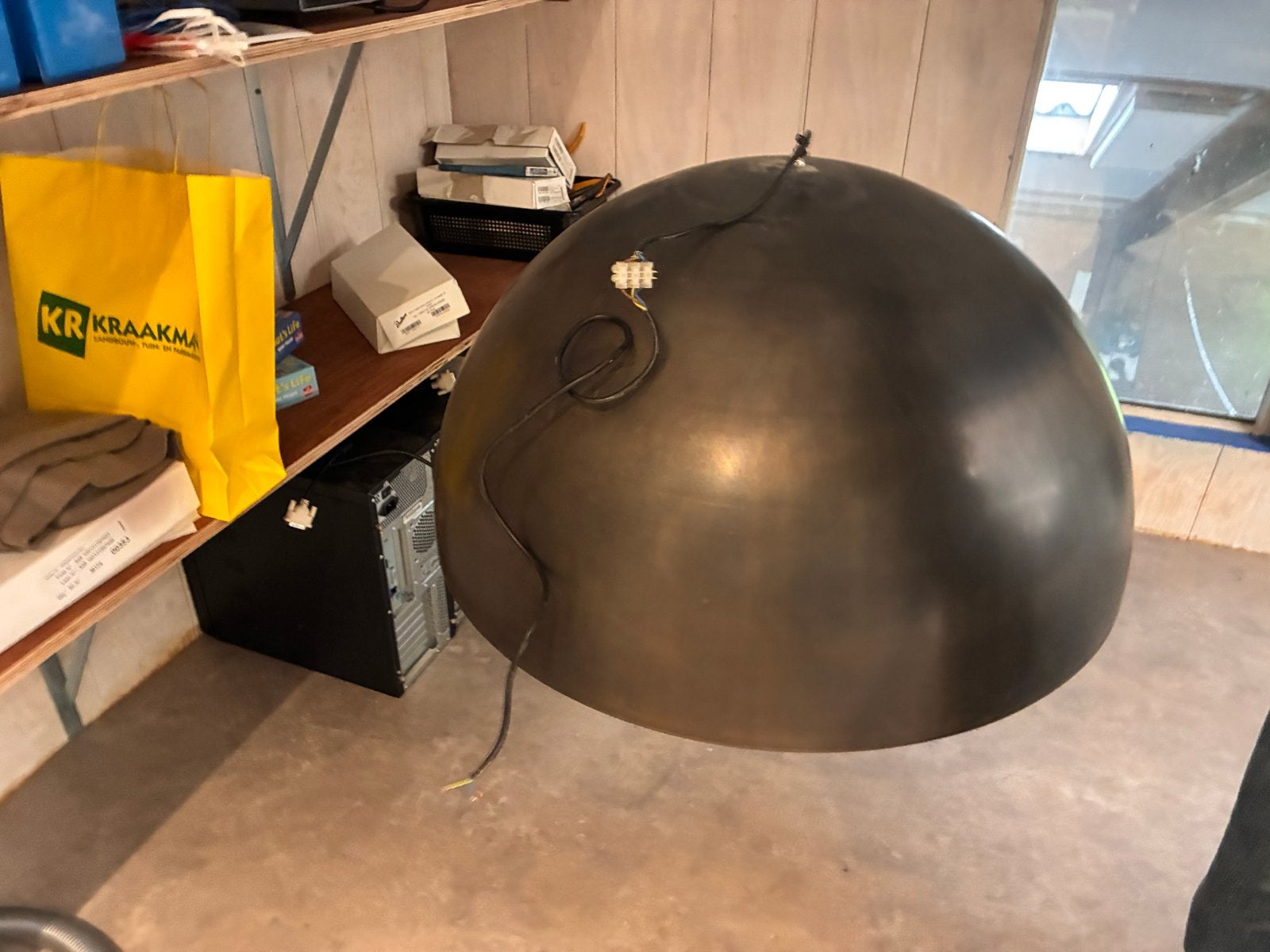 Grote Koepel Hanglamp, Ophalen, Gebruikt, Metaal, E27 (groot)