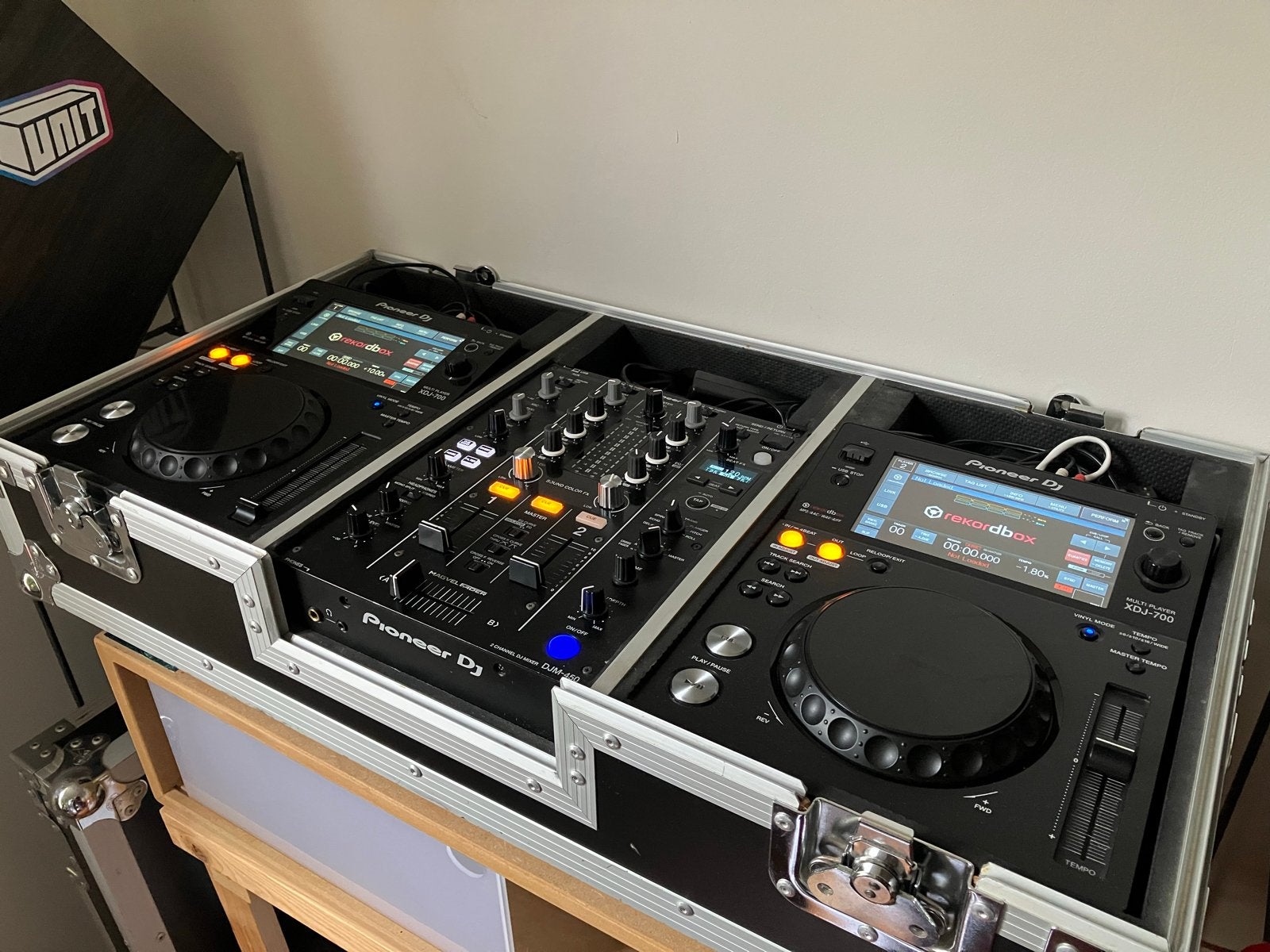 Pioneer DJ-set: 2x XDJ-700 + DJM-450 met flightcase (m2445887222