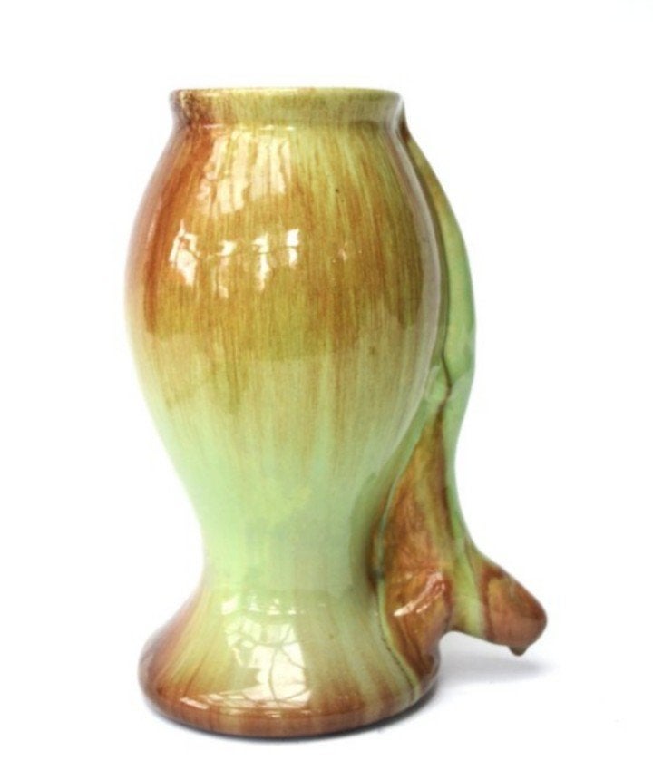 Prachtige vaas met hagedis decor Aardewerkfabriek Katwijk, Handgemaakt, 25 cm, Zo goed als nieuw, Steen/keramiek