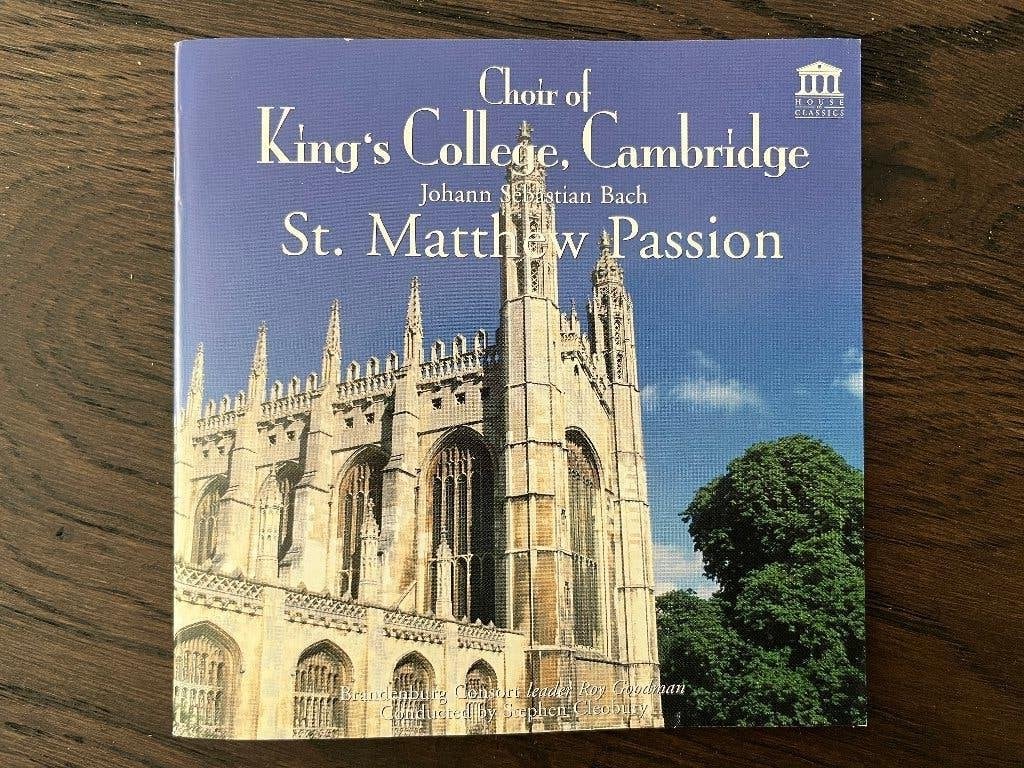 Matthaus Passion - choir Kings College - 4 cd box, Ophalen of Verzenden, Classicisme, Zo goed als nieuw, Overige typen