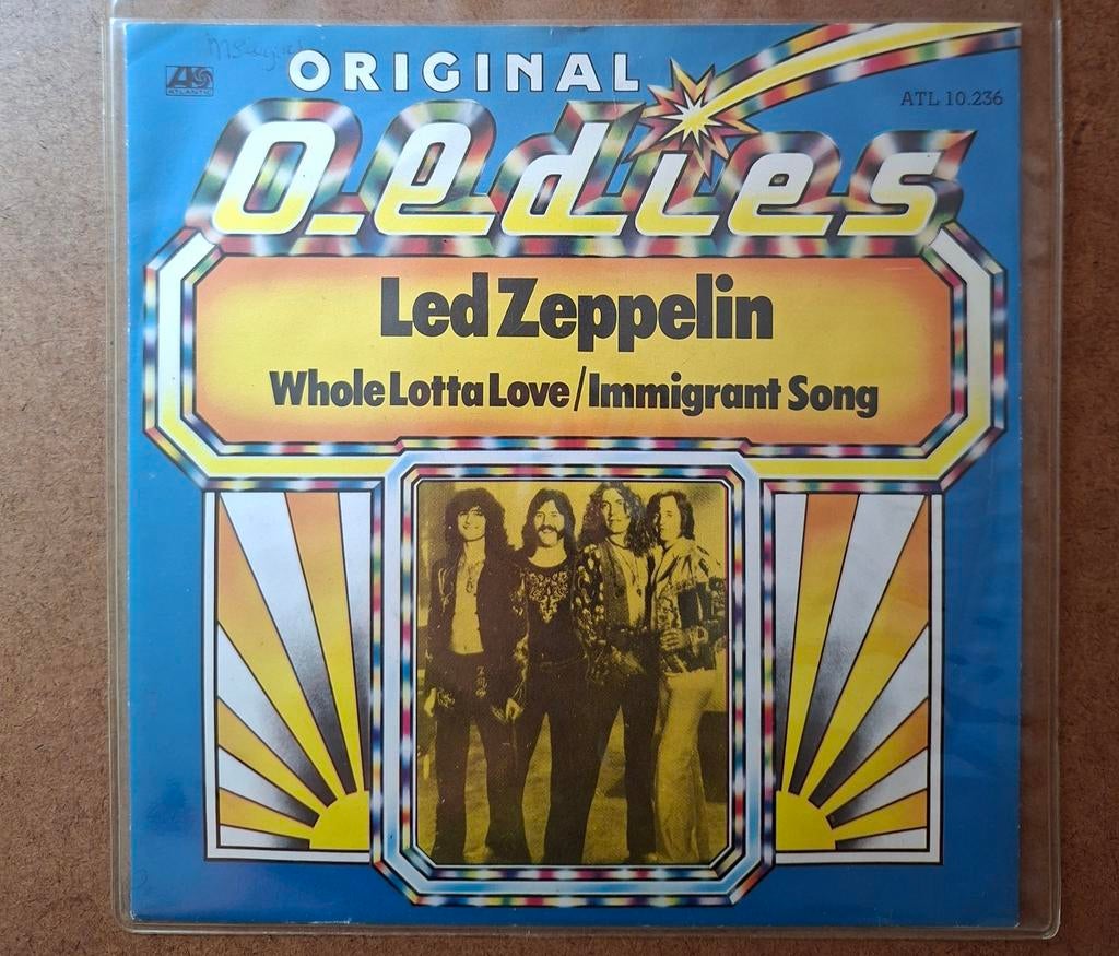 Led Zeppelin  - Whole lotta love  - Single is TOP, Cd's en Dvd's, Vinyl Singles, Ophalen of Verzenden, Gebruikt, Rock en Metal
