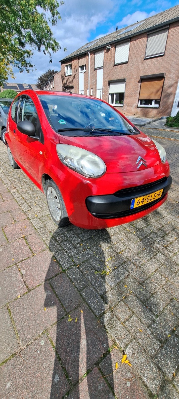 Citroën C1 1.0 3-DRS 2008 Rood, Auto's, Voorwielaandrijving, Stof, Zwart, 4 stoelen