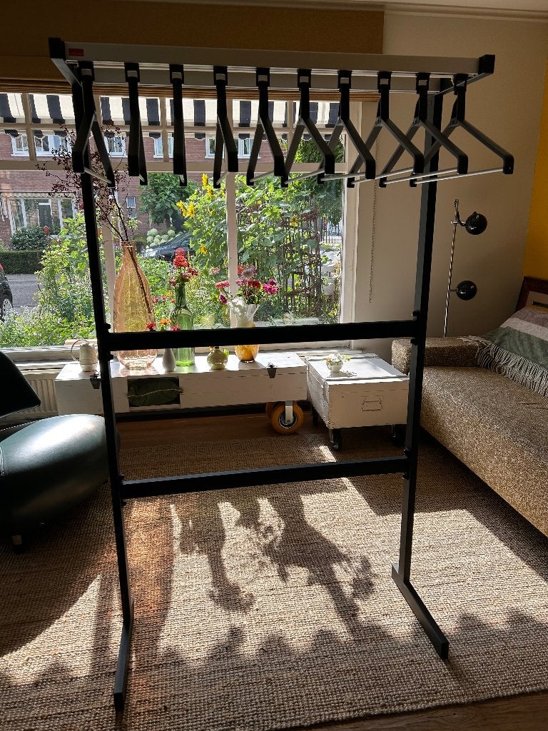 Van Esch kapstok met hoedenrek inclusief hangers, Gebruikt, Minder dan 100 cm, Metaal, Ophalen