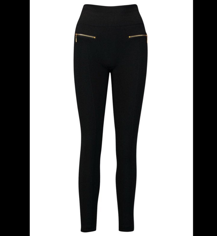 Zwarte Boohoo legging met ritsen, Legging, Zwart, Overige maten, Ophalen of Verzenden