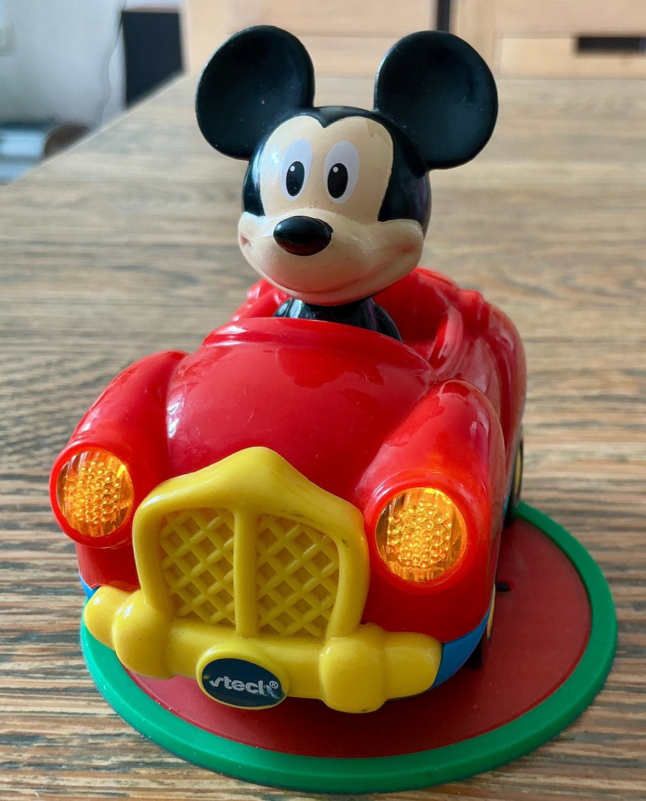 VTECH MICKEY MOUSE IN CABRIOLET AUTO LICHT + GELUID, Ophalen of Verzenden, Zo goed als nieuw