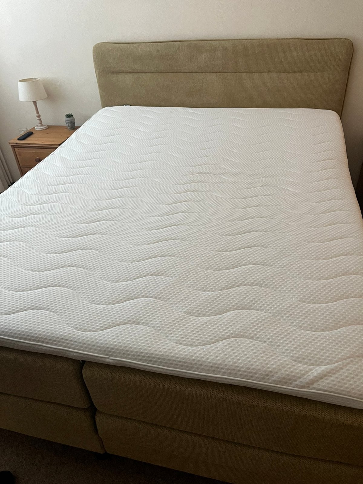 Zo goed als nieuw topper matras 160x200, Ikea, Wit, Tweepersoons, Ophalen of Verzenden