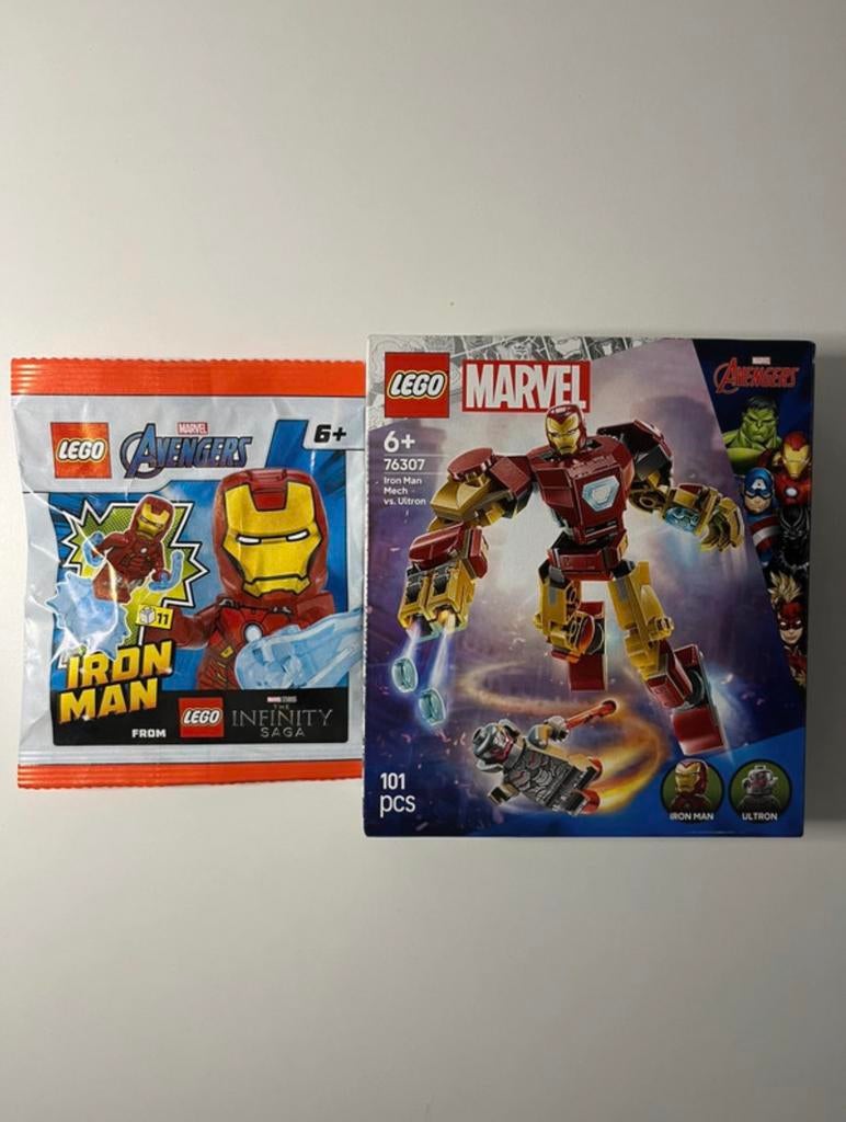Sealed Lego Marvel 76307 Iron man mech vs Ultron + Iron man, Ophalen of Verzenden, Nieuw, Complete set, Lego