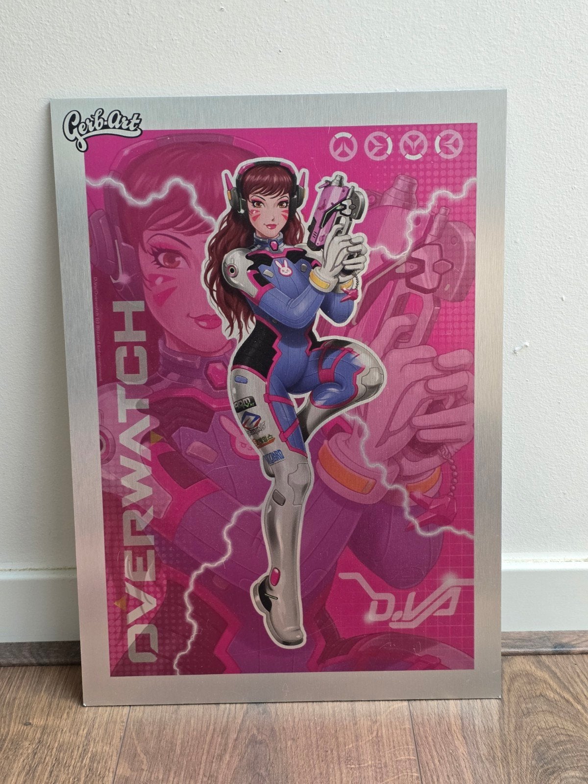Overwatch D.Va Metalen Print, Ophangklaar, Ophalen of Verzenden, Print, Stripfiguren/cartoons