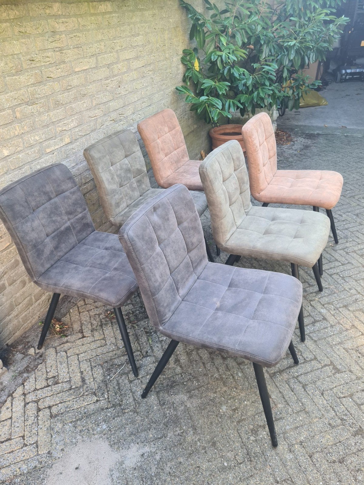 6 eetkamer stoelen zgan, Huis en Inrichting, Stoelen, Ophalen, Overige kleuren, Zo goed als nieuw, Modern